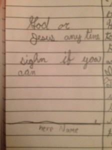 I can only assume I learned what a signed document was from Lucy in "It's the great pumpkin, Charlie Brown!"